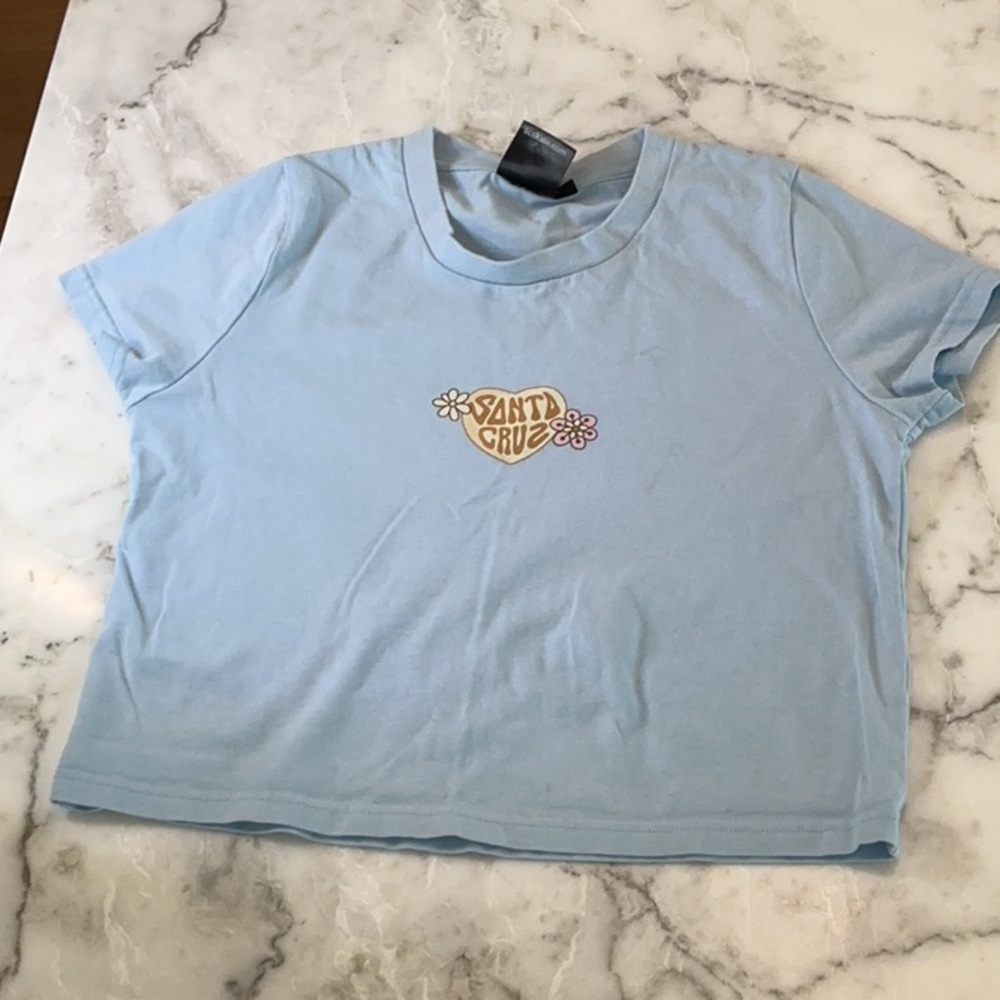 Santa Cruz Light Blue Skate Tee